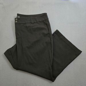 Torrid Women 28S Deep Black High Rise Trousers Boot Cut Pants Stretch